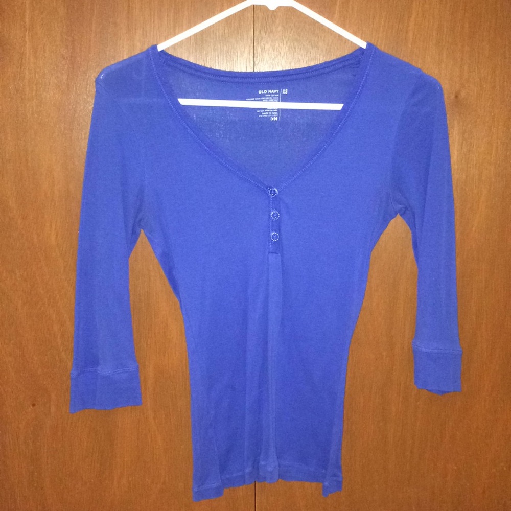 3/4 Sleeve Royal Blue Top